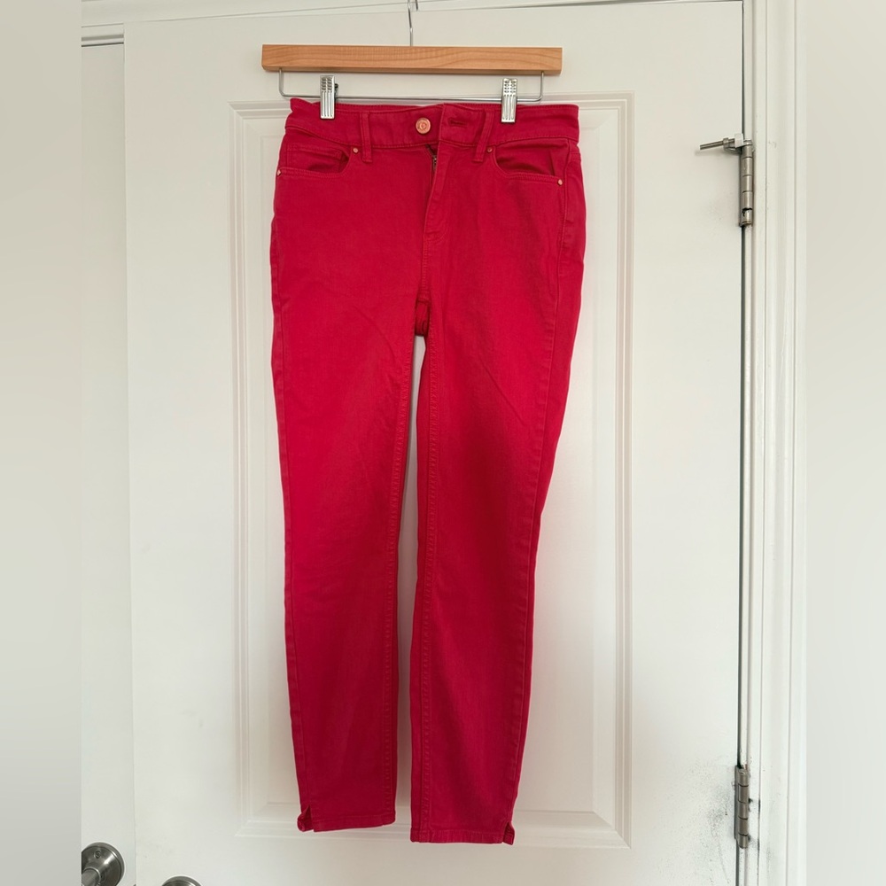 White House Black Market Red Skinny Jeans